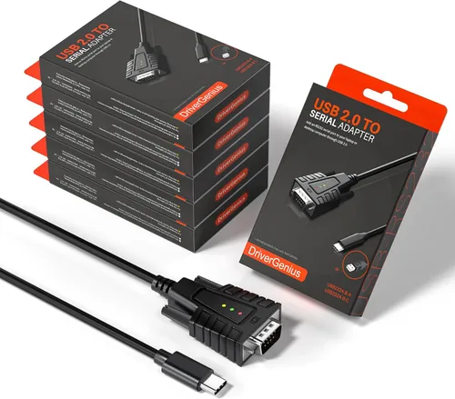 Vista 7 de SerialEdgeX Adaptador USB-C a Serial RS232 Indicadores de estado de 3 LED, 1 paquete Full-Pin RS232 Connectivity with Signal Support For Device