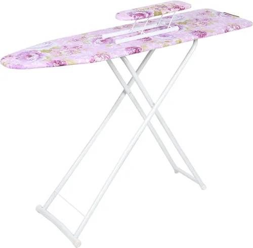 Vista 8 de Tabla de planchar de tamaño completo, plegable extendida para el hogar con cubierta resistente al calor, 42 pulgadas, pies antideslizantes, altura