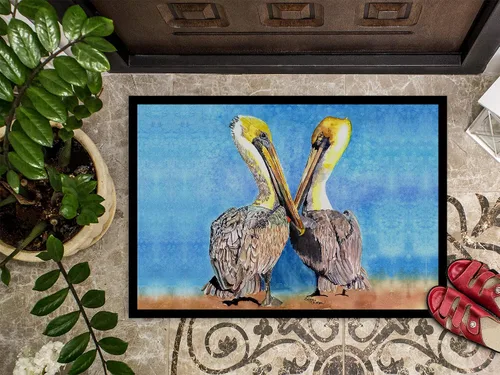 Vista 3 de Caroline's Treasures 8539-JMAT Pelican - Tapete para puerta delantera, 24 x 36 pulgadas, para interiores y exteriores, para entrada, antideslizante