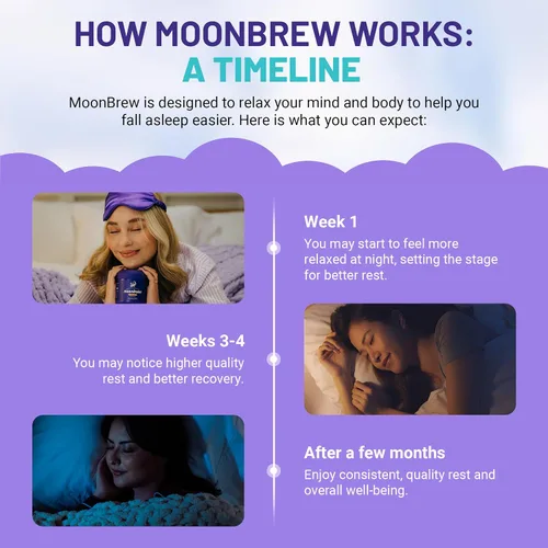 Vista 5 de MoonBrew Batido Nocturno de Magnesio Sleepy Berry, Mezcla de Bebida de Ayuda Natural para Dormir para Adultos - Apoyo Calmante para Dormir Sin