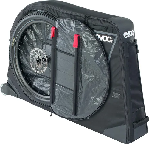 Vista 4 de Evoc Bolsa para bicicleta de carretera (285L, negro) Bloque moldeado de la bici del policarbonato, ruedas del patín 285L
