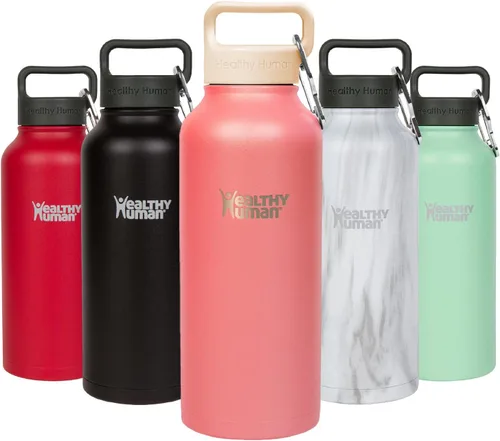Vista 14 de Healthy Human Botella de Agua de Acero Inoxidable Termo de Agua con Doble Pared y Aislamiento al Vacío para Adultos Botellas de Viaje Ecológicas