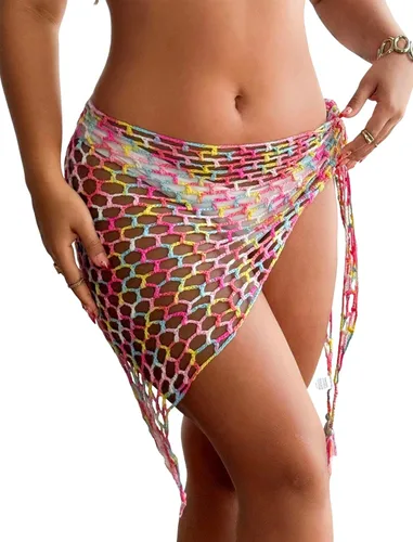 Vista 36 de ZAFUL - Pareo de mujer, pareo de playa, pareo transparente para bikini, pareo de gasa para traje de baño 0- Café