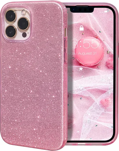 Vista 33 de MILPROX Funda compatible con iPhone 13 (2021), carcasa de gel de goma brillante con purpurina de 3 capas a prueba de golpes para iPhone 13 de 6.1