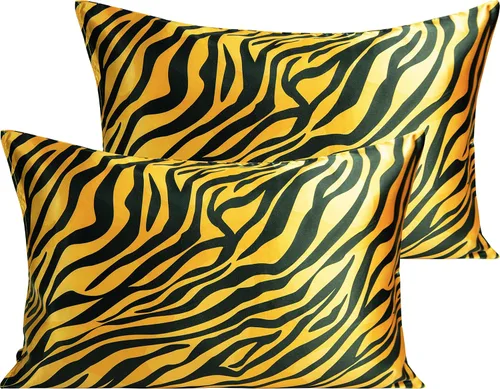 Vista 38 de BEDSUM Paquete de 2 fundas de almohada de satén de seda King para cabello y piel, suaves y lujosas, fundas de almohada con cierre de sobre, 20 x 36