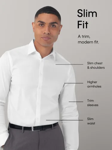 Vista 4 de Calvin Klein Men's Slim Fit Non Iron Stretch Solid Dress Shirt