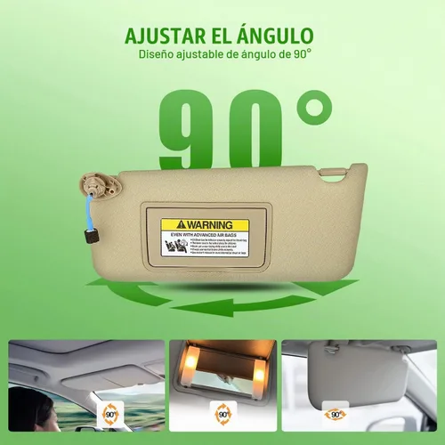 Vista 4 de Visera solar del lado del conductor izquierdo para Honda Accord 2008-017 Beige (conductor izquierdo)