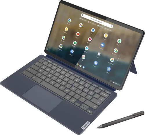 Vista 9 de Lenovo 82QS0000US, IdeaPad Duet 5 Chromebook, pantalla táctil OLED FHD de 13.3 pulgadas, Snapdragon SC7180, 4 GB de RAM, 64 GB de almacenamiento