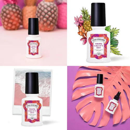 Vista 4 de Poo-Pourri Vainilla Menta, Tropic Like Its Hot, y Peaches & Cream Set de 2 onzas