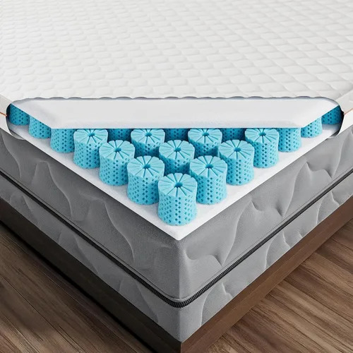 Vista 13 de Dormeo Premium Cubrecolchón Twin de Enfriamiento - Tecnología OctaspringⓇ de 3 zonas para un soporte óptimo de la espalda, fondo antideslizante