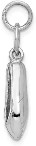 Vista 2 de Gem And Harmony Collar con colgante de ballet de oro blanco de 14 quilates con cadena, Oro Blanco, No es una piedra preciosa