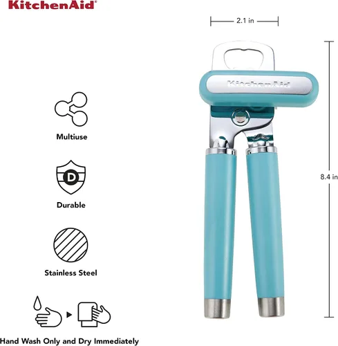 Vista 3 de KitchenAid Abrelatas y abrebotellas multifunción gourmet, 8.36 pulgadas, cielo aguamarina