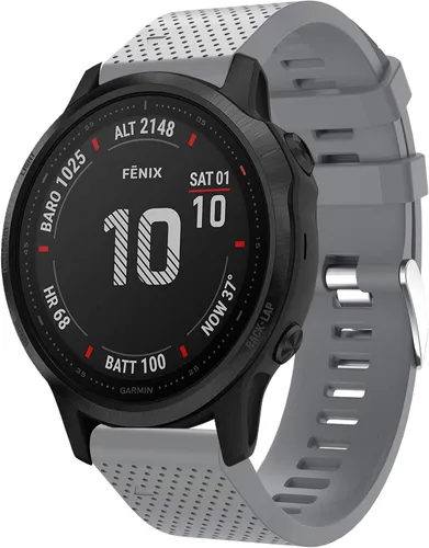 Vista 3 de Correas de silicona compatibles con Garmin Fenix 5S/5S Plus/6S/6S Pro/7S, correa de repuesto de goma suave transpirable antideslizante para reloj