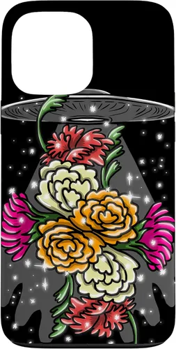 Vista 24 de Alien Floral UFO Girly Extraterrestrial Space Lover - Funda de regalo para iPhone 17