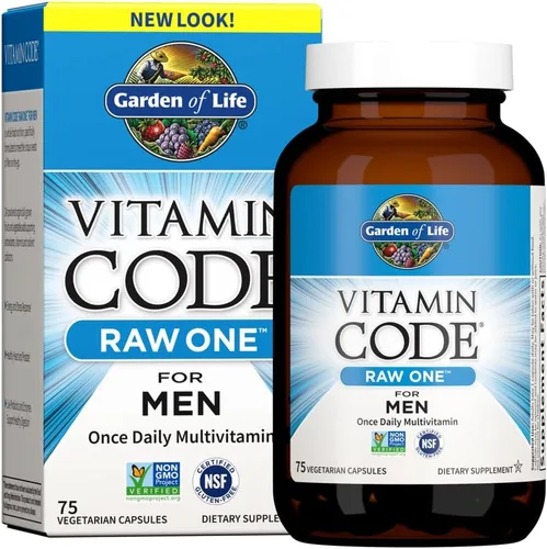 Vista 9 de Garden of Life Vitamin Code Raw One para hombres, multivitamínico una vez al día, 30 cápsulas, vitaminas para hombres de uno al día más frutas