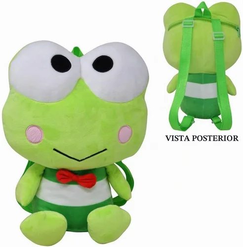 Vista 2 de Fast Forward Hello Kitty Keroppi - Mochila de felpa (14 pulgadas)