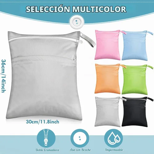 Vista 2 de Kenning - Paquete de 6 bolsas húmedas y secas, impermeables, reutilizables