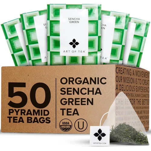 Vista 11 de Art of Tea Apricot Escape - Sin cafeína 50 bolsitas de té piramidales ecológicas