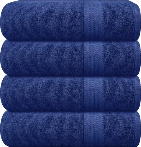 Vista 97 de GLAMBURG Juego de 2 Sábanas de Baño Extra Grandes de Algodón Premium de 700 GSM - 100% Algodón Peinado - 2 Sábanas de Baño 35x70 pulgadas - Calidad