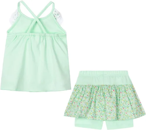 Vista 67 de LittleSpring Conjunto de verano para niñas con camiseta sin mangas y pantalones cortos florales
