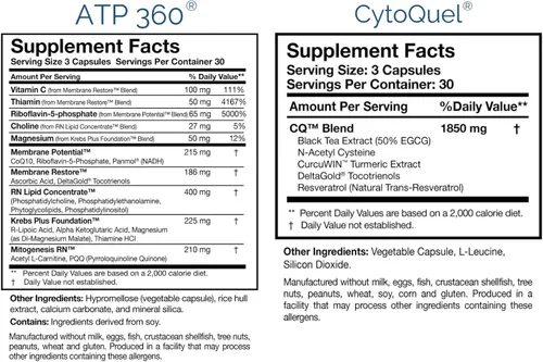 Vista 3 de Researched Nutritionals Kit de base – Tri-Fortify glutatión liposomal (450 mg) sandía, factor de transferencia multi inmune, ATP 360 y CytoQuel