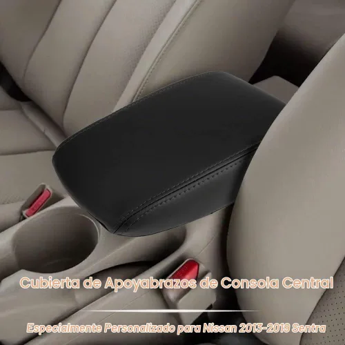 Vista 6 de LEXLEY, Con "SENTRA" LOGO - Funda para reposabrazos, almohadilla de consola central, impermeable, antiarañazos, de cuero, para Nissan 2013-2019