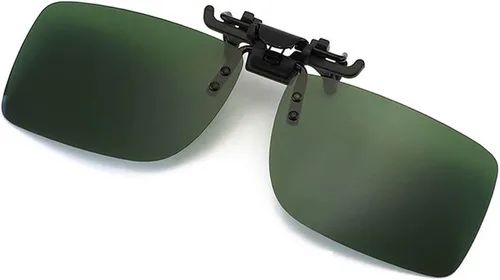 Vista 9 de Polarized Clip-on Sunglasses with Flip Up Function Anti-Glare UV400 Driving Glasses Clip-on for Prescription Glasses