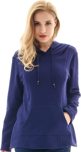 Vista 19 de Bearsland - Sudadera de lactancia y maternidad para mujer, con bolsillos y capucha