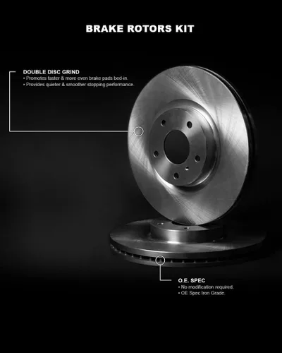 Vista 6 de R1 Concepts Kit de rotor de freno delantero Rotores de freno, disco de freno, compatible con Nissan Frontier 1998-2015, NP300