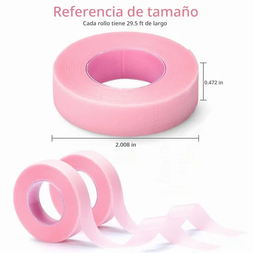 Vista 4 de TEOYALL 6 cintas de extensión de pestañas PE de rollos, cintas respirables