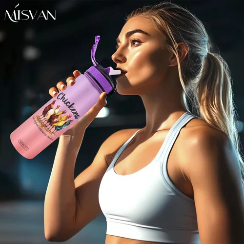 Vista 9 de Botellas de agua de 32 onzas, con marcador de tiempo, botella de agua reutilizable, botella de agua deportiva, botellas de agua de plástico, botella