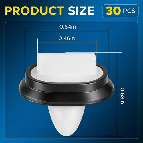 Vista 2 de GoaMotors 30 piezas 68093998AA de nailon para moldura de puerta trasera compatible con RAM para Chrysler para Dodge Ram Promaster para ProMaster