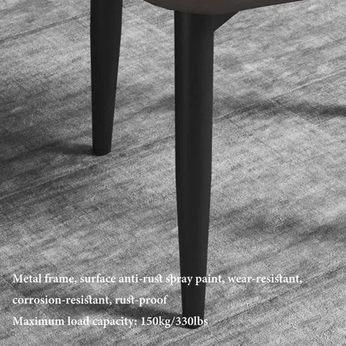 Vista 6 de Dining Chairs Modern Mid Century, Kitchen Dining Chairs Upholstered Back Chair Accent Chairs for Office, Steel Frame Leg Makeup Chair, Bedroom /Beige