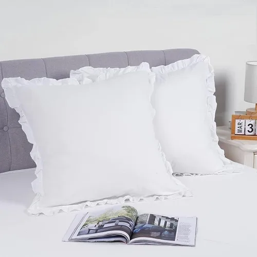 Vista 11 de Juego de 2 fundas de almohada tamaño Queen de 100% algodón egipcio, color blanco, fundas de almohada tamaño Queen de 20 x 30 pulgadas, fundas