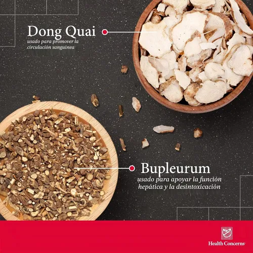 Vista 3 de Health Concerns Bupleurum Enredado Qi Formula – Suplemento de equilibrio hormonal y quiste para mujer – Fórmula tradicional china herbaria