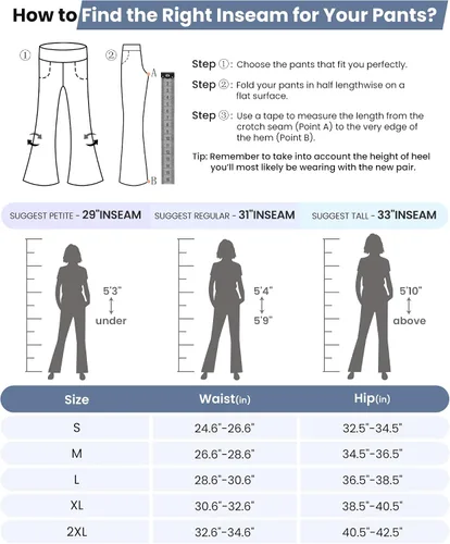 Vista 6 de G4Free Pantalones de yoga con corte de bota con 4 bolsillos, leggings acampanados para mujer, pantalones de vestir casuales de cintura alta