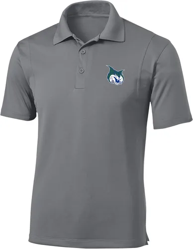 Vista 102 de Polo atlético de micro piqué NCAA para hombre Prime con cuello propio