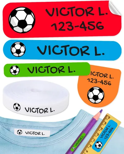 Vista 12 de 155 etiquetas de nombre personalizadas para la escuela de niños, etiquetas para planchar para ropa y etiquetas con nombre, etiquetas para ropa