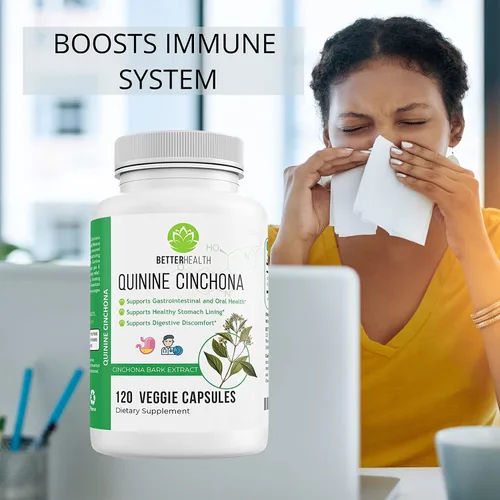 Vista 4 de Suplemento herbario de extracto de corteza de quinina y cinchona para apoyo gastrointestinal y oral, mejora el sistema inmunológico, alivio