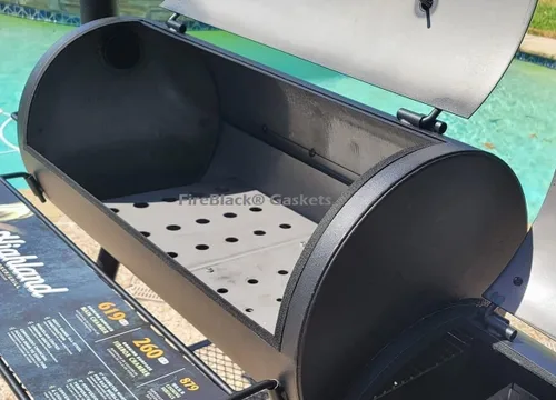Vista 6 de Junta para barbacoa ahumadora FireBlack de alta temperatura autoadhesiva de 15 pies, resistente al calor de 1/2 x 1/8, negra