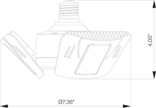 Vista 8 de Satco S13118 60W LED ajustable multi-haz luz de utilidad, 4000K