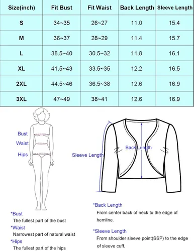 Vista 3 de KANCY KOLE - Cárdigan de manga 34 para mujer con parte frontal abierta tallas S-XXL