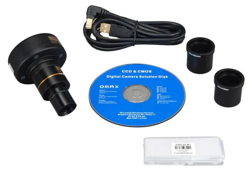 Vista 2 de AmScope OMAX A3550U - Cámara digital de microscopio USB de 5.0 MP