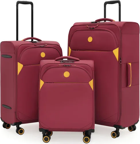 Vista 35 de Verage Cambridge - Maleta ligera con ruedas giratorias expandibles, Negro -, Conjuntos de equipaje negro Softside