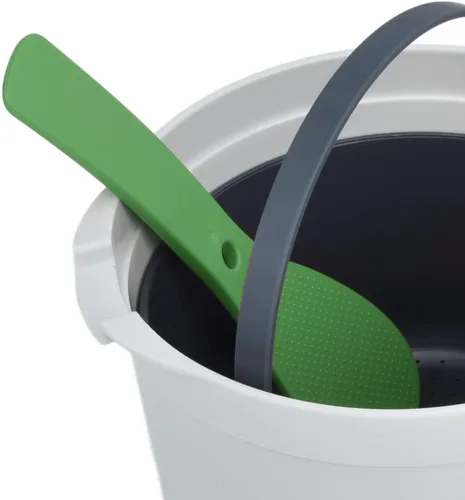 Vista 9 de Olla arrocera para microondas, 2L Grado PP Material Cocedor de pasta con cuchara, tapa para fideos de comida Ramen