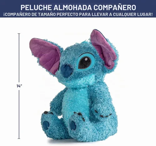 Vista 3 de Jay Franco Disney Almohada de Peluche Compañera - Almohada de Peluche Suave Rellena, 14 Pulgadas, Azul - Stitch