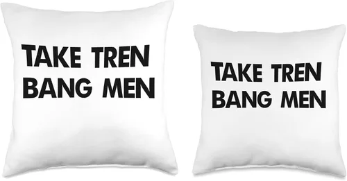 Vista 3 de Take Tren Bang Men Funny Bodybuilding Design Aesth Take Tren Bang Men - Almohada estética con diseño de culturismo, 16 x 16 pulgadas, multicolor