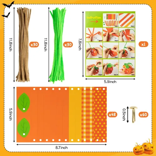 Vista 2 de BeYumi 30 piezas de tira de papel de Acción de Gracias, kit de manualidades de calabaza de gratitud de otoño, manualidades religiosas, decoración