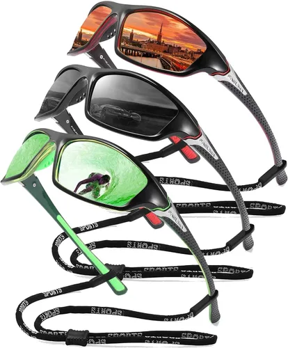 Vista 26 de Gafas de sol polarizadas para hombre, ciclismo, conducir, pesca, 100% protección UV Cycling Driving Fishing