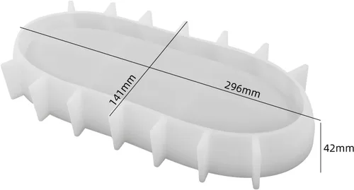 Vista 2 de Moldes ovalados para tarro de barco, moldes creativos de silicona para ollas, bandeja de almacenamiento de contenedor de hormigón para hacer moldes